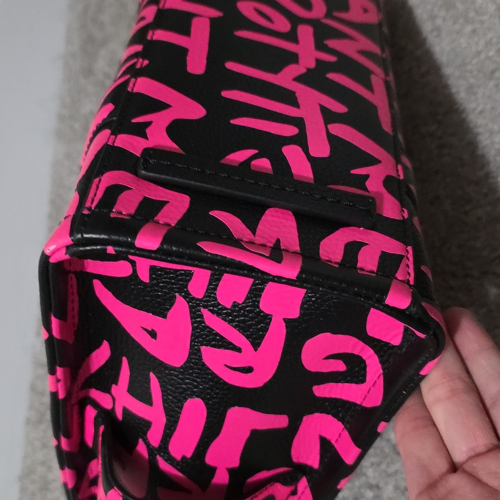 Marc Jacobs x Stephen Sprouse Black and Hot Pink Graffiti The Tote Bag - Picture 9 of 13